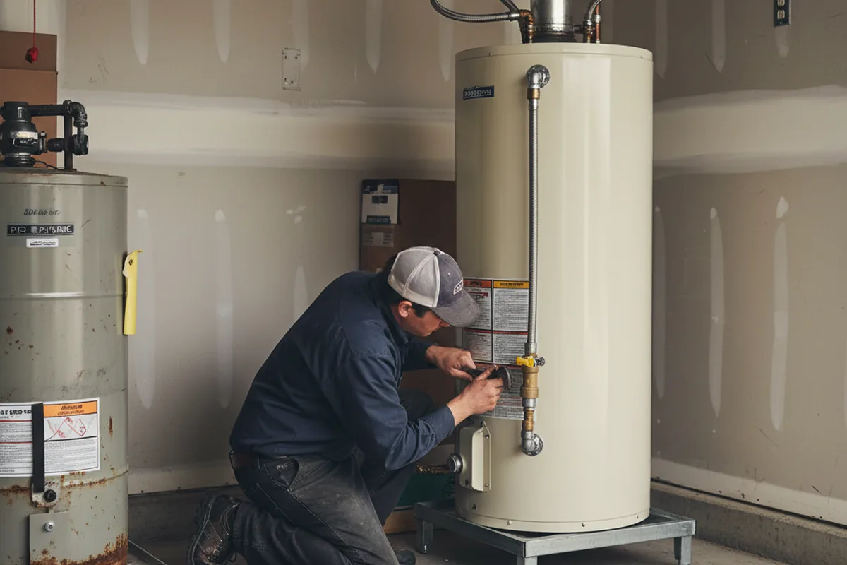 Water heater and shutoff valve replacement in Pitman